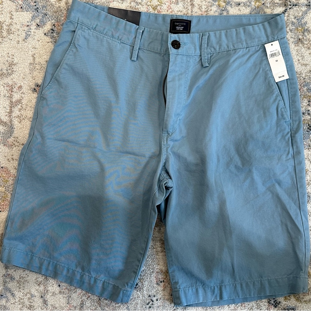NWT - GAP Men's 9” Teal Flat Front Shorts